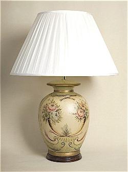 ALEXANDERS 33CM TWO POSIES URN LAMP